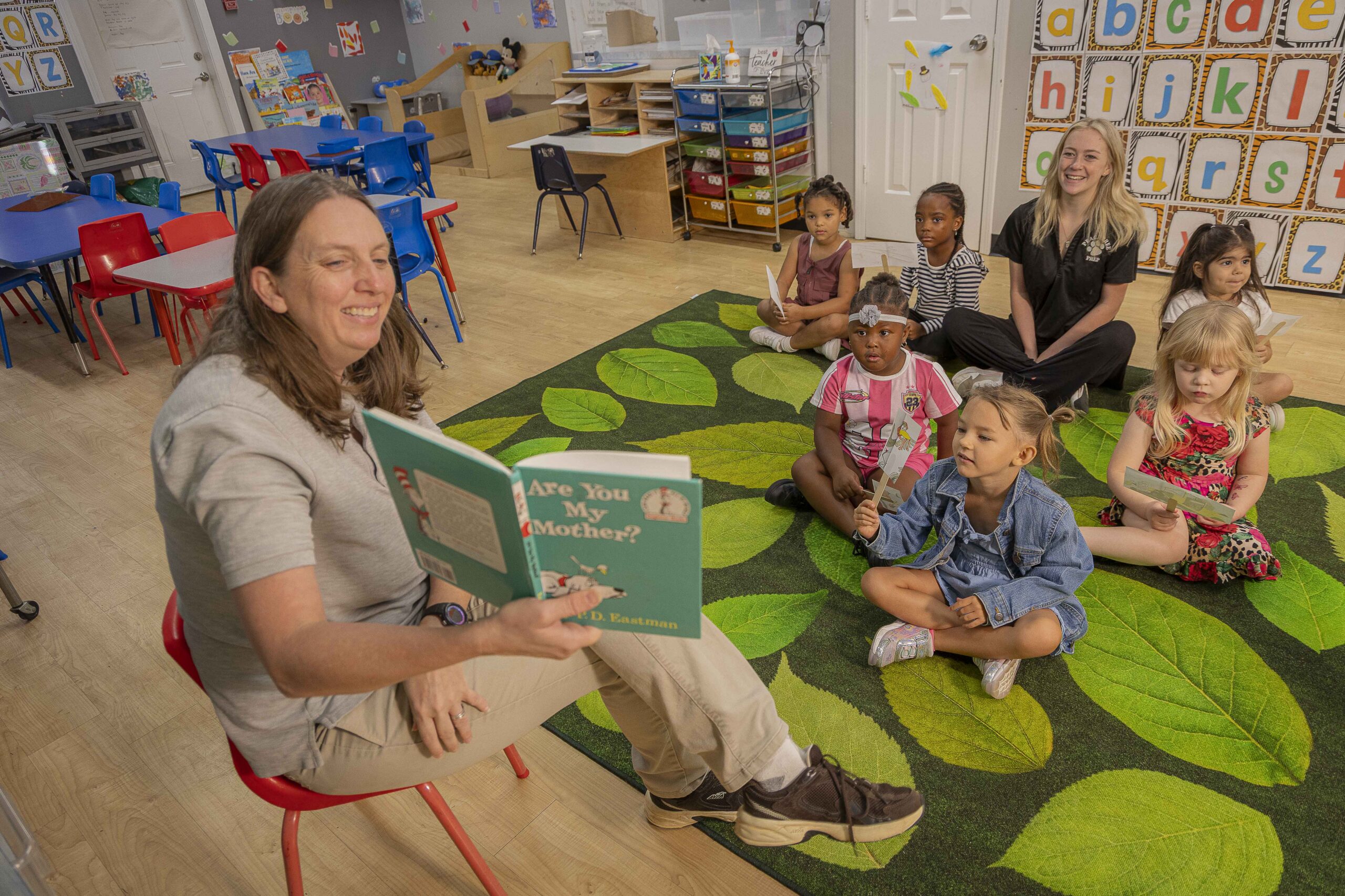 Peachtree Prep students participating in classroom story time