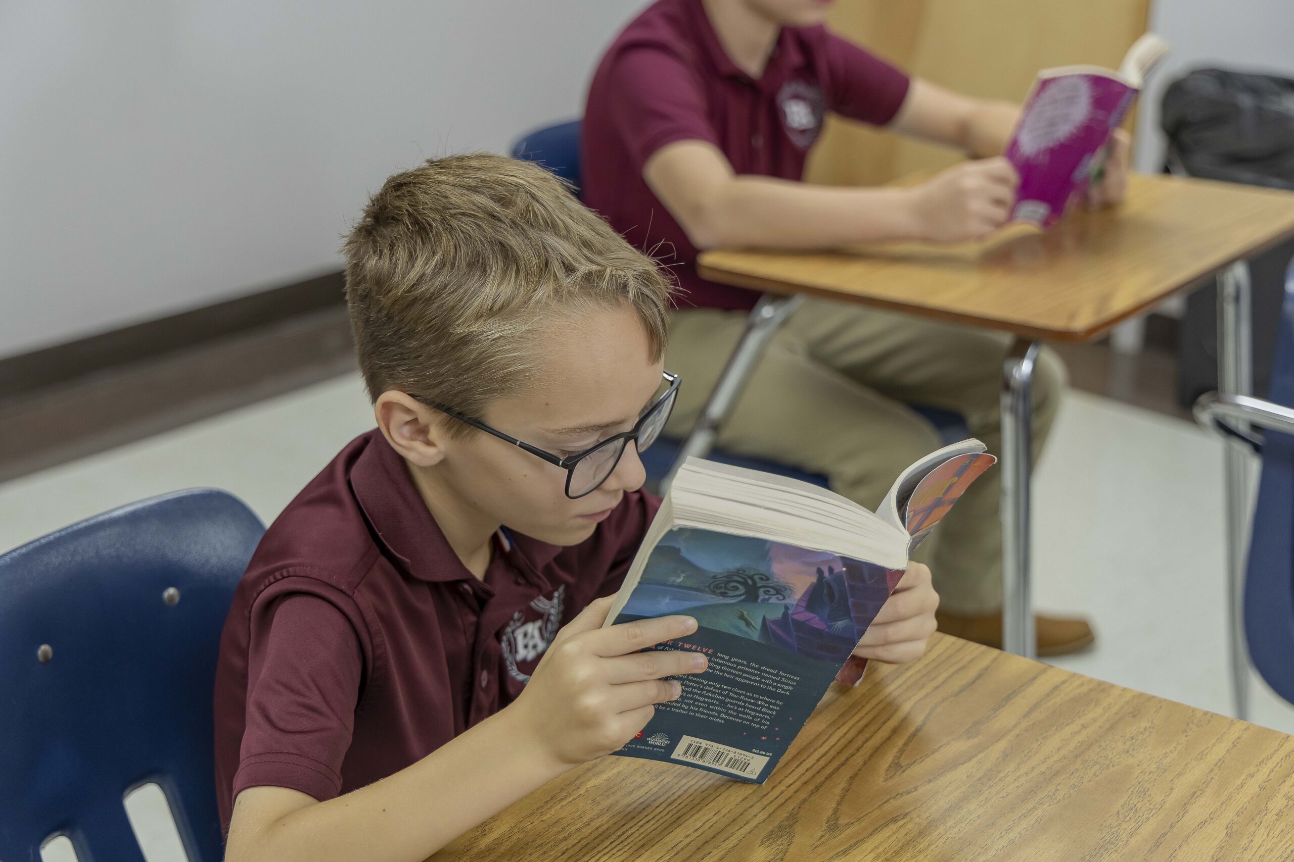 Middle school classroom learning at Peachtree Academy
