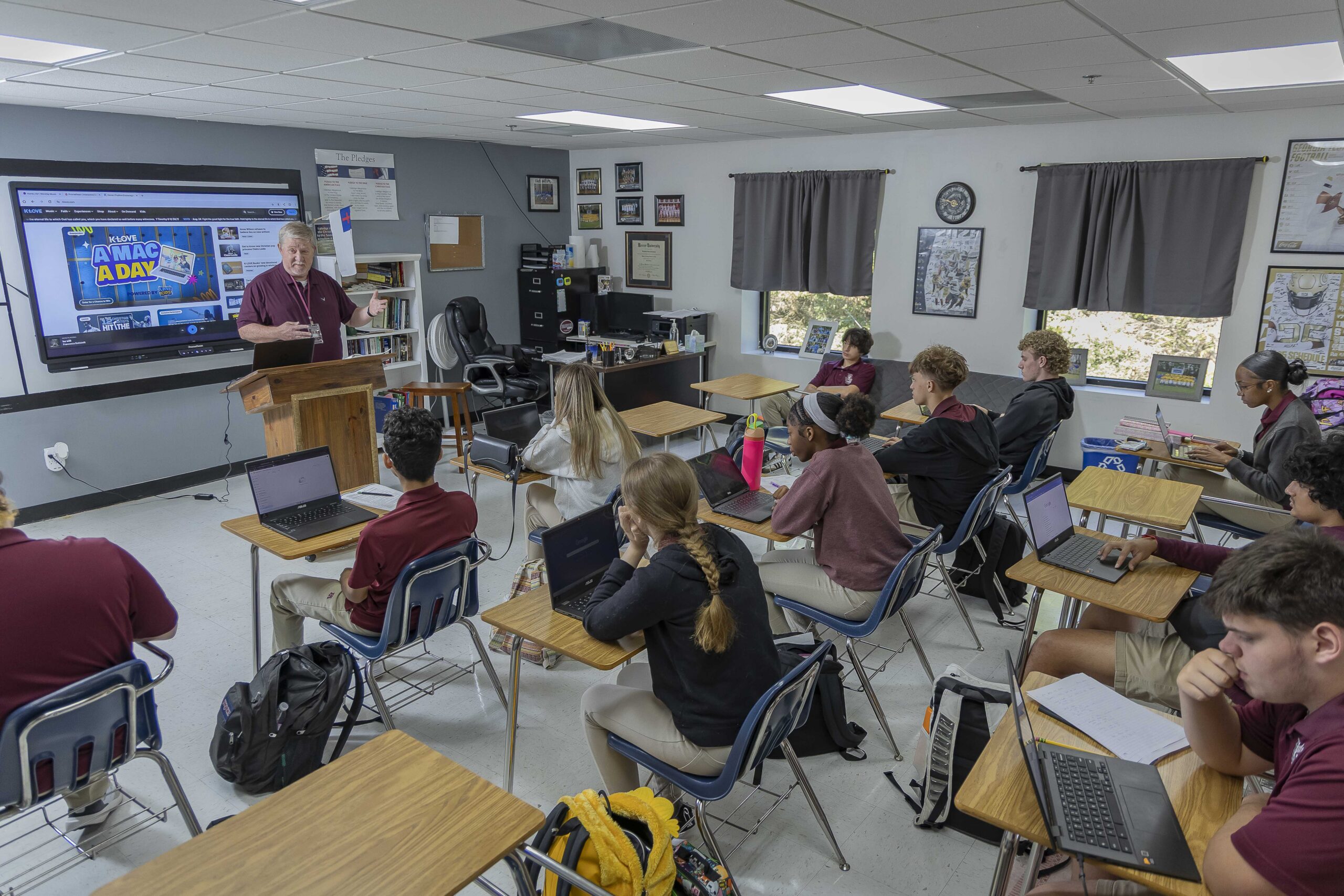 Peachtree Academy high school student engaged in classroom learning