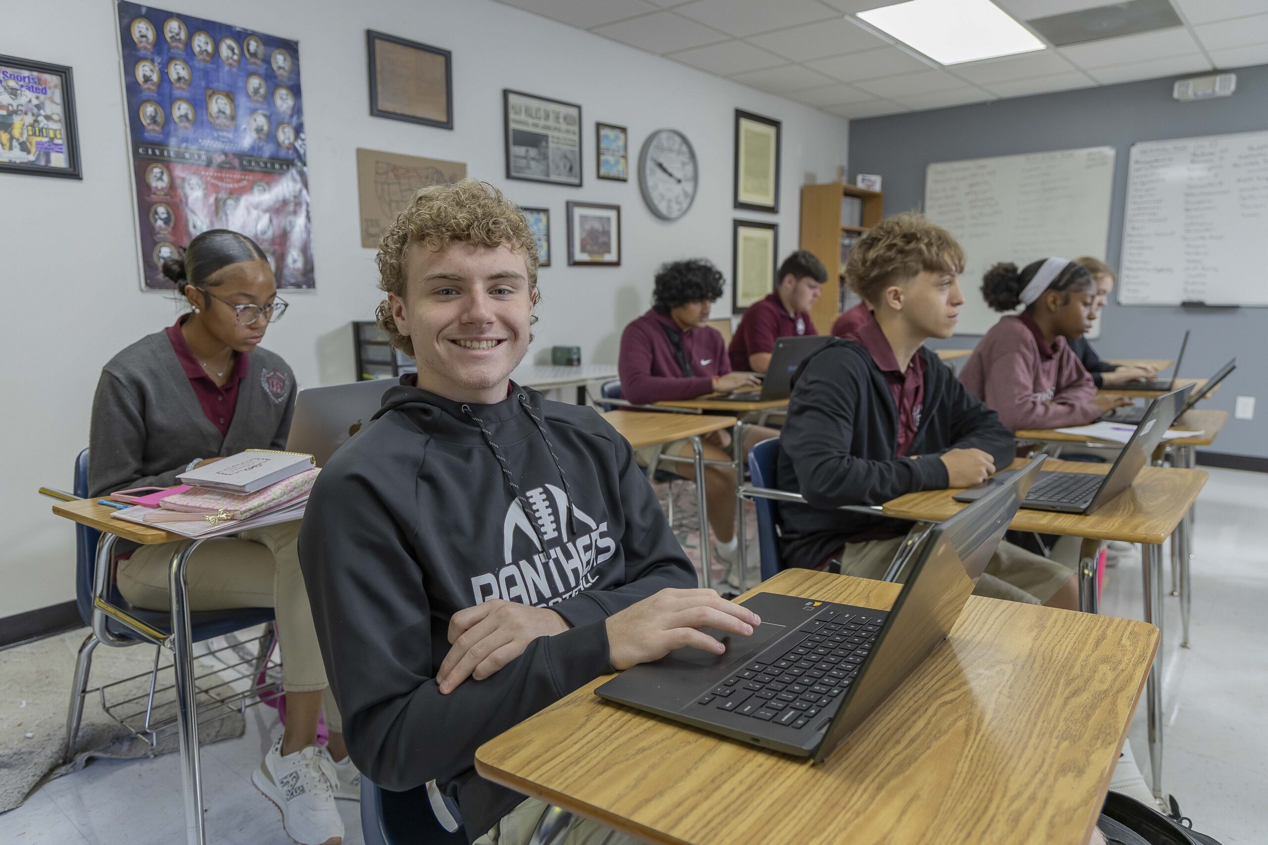 Peachtree Academy high school students learning in the classroom