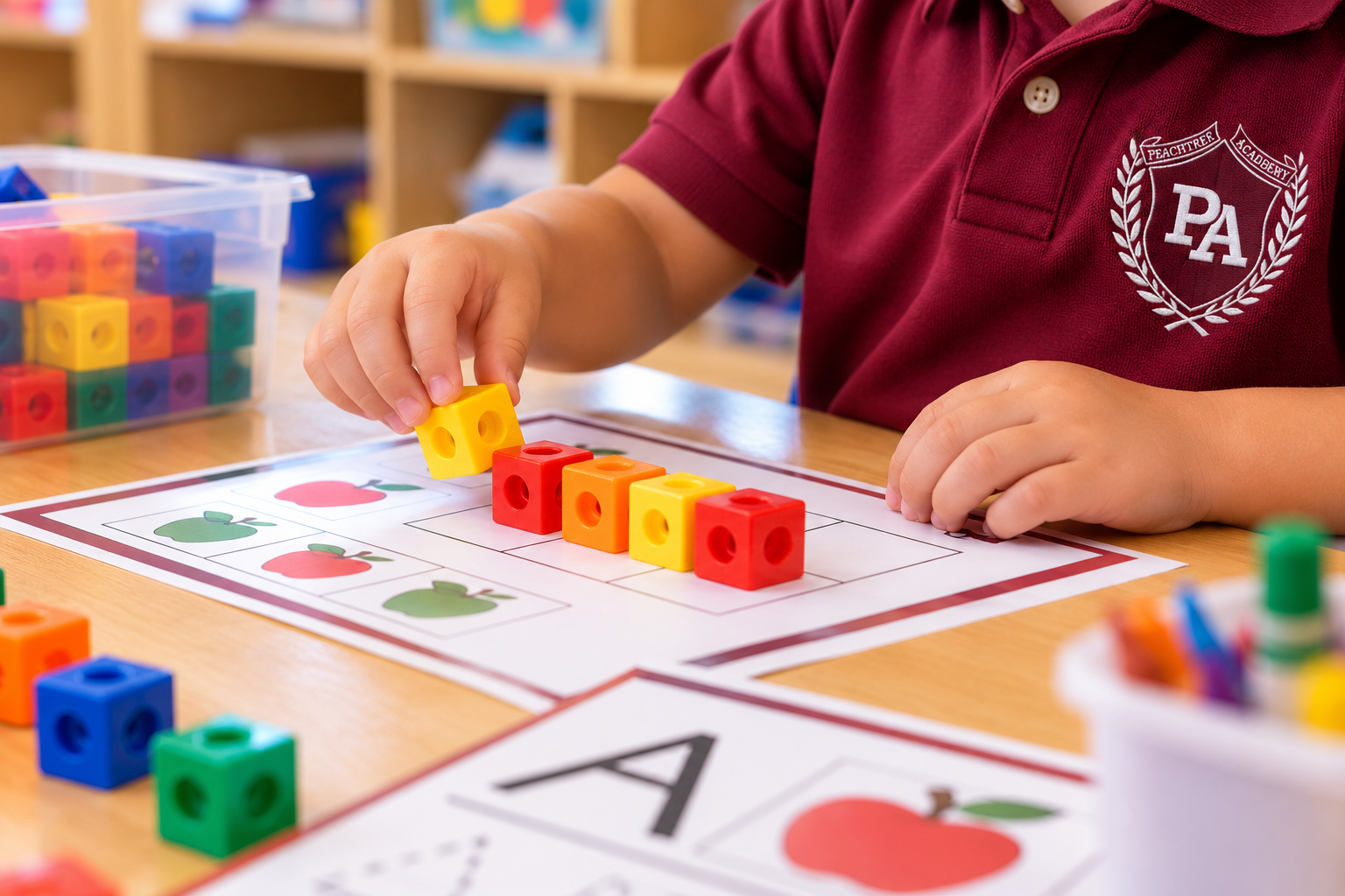 Peachtree Academy Private Pre-K hands-on classroom learning activity