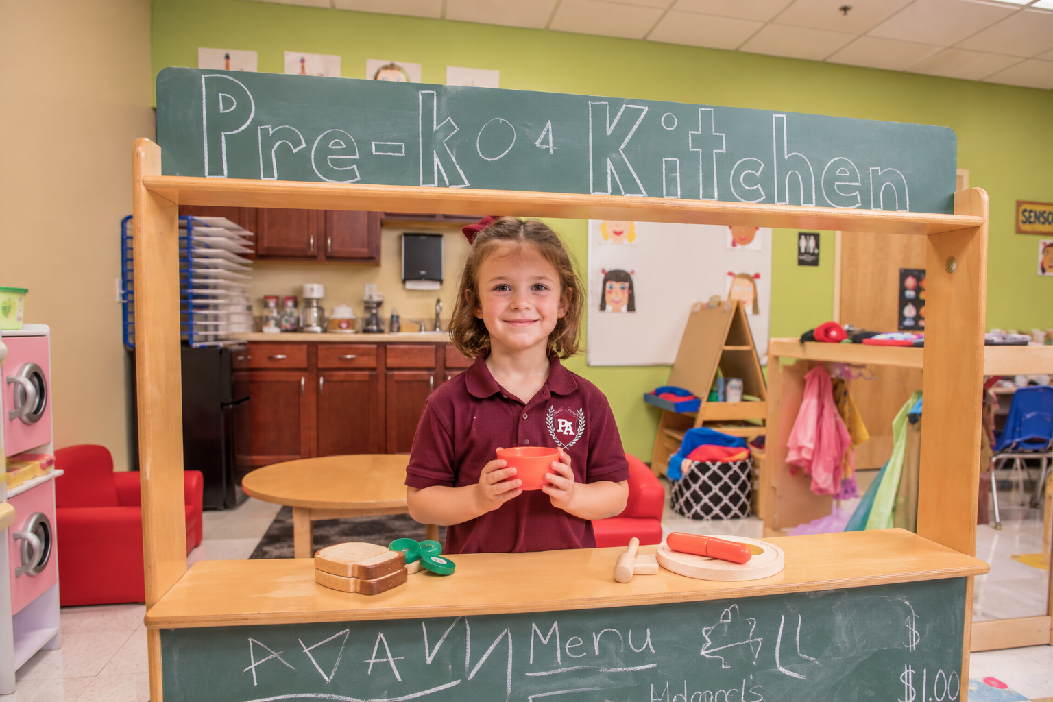 Peachtree Academy Private Pre-K student enjoying hands-on learning in the classroom